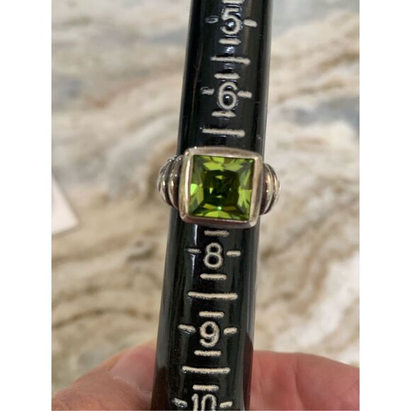 .925 Peridot Stone Sterling Silver Ring #august birthstone - Picture 3 of 7
